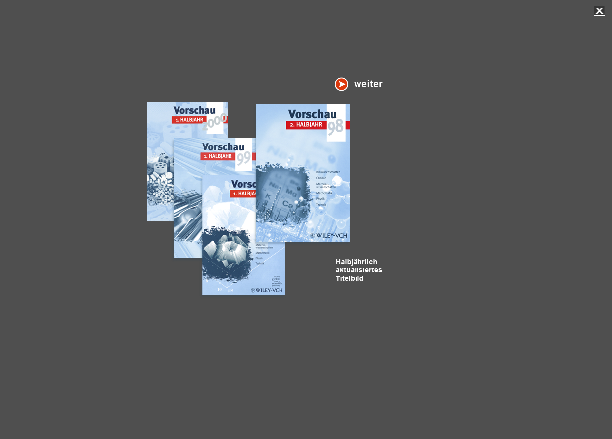 Abbildung diverse Titelbl&auml;tter der Wiley-VCH Halbjahres-Vorschau