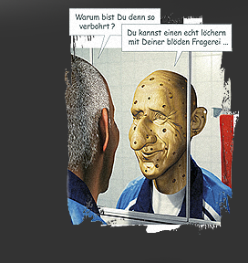 Gr&ouml;&szlig;ere Abbildung Digital-Montage "Der L&uuml;gner - Verbohrtes Holz"
