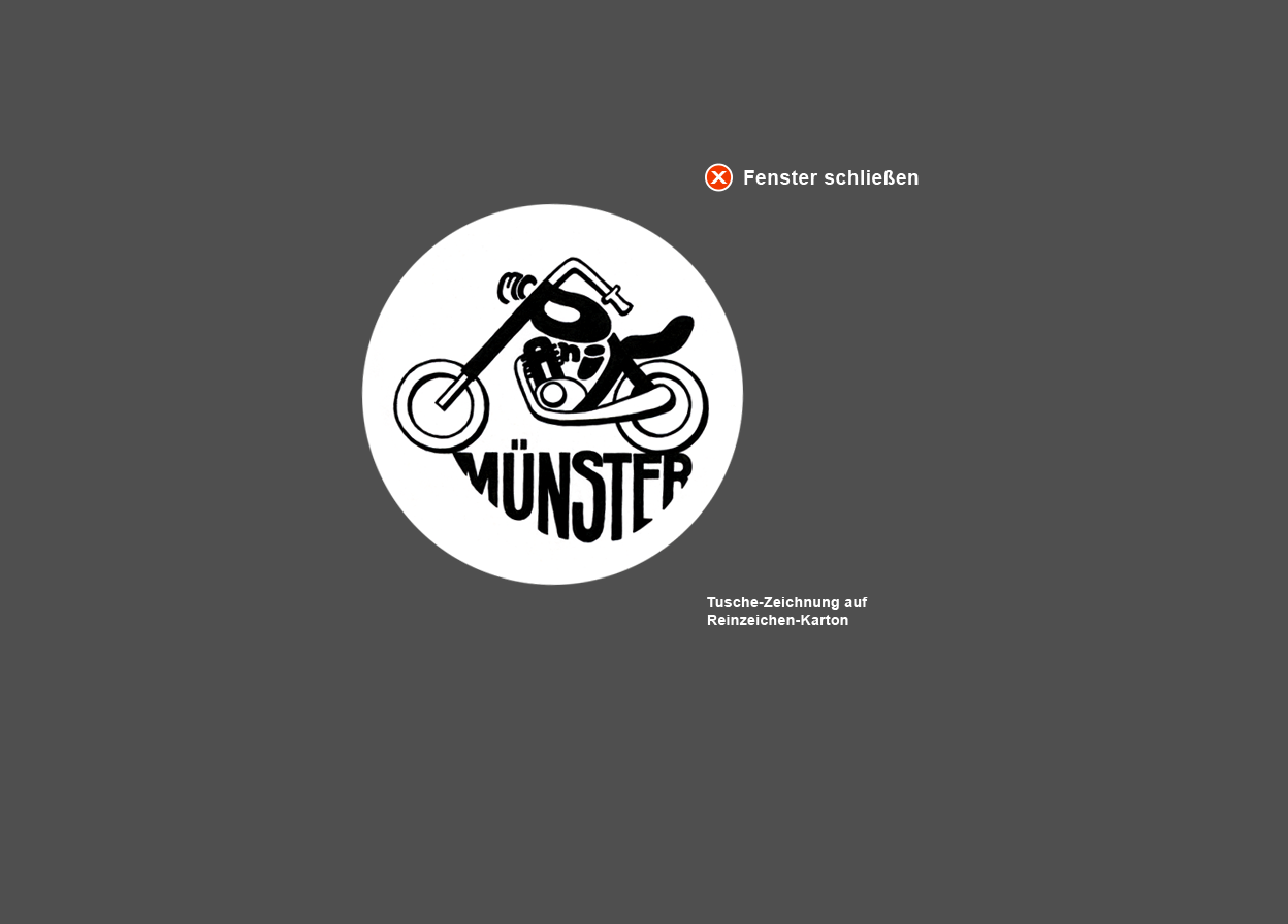 Gro&szlig;e Abbildung Aufkleber "MC Panik M&uuml;nster"
